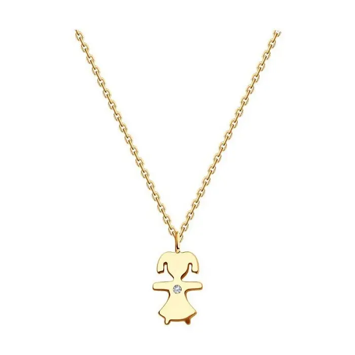 Цепь колье из красного золота