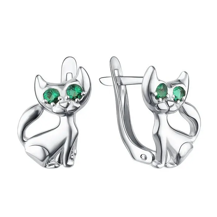 Серьги детские из серебра вид 1