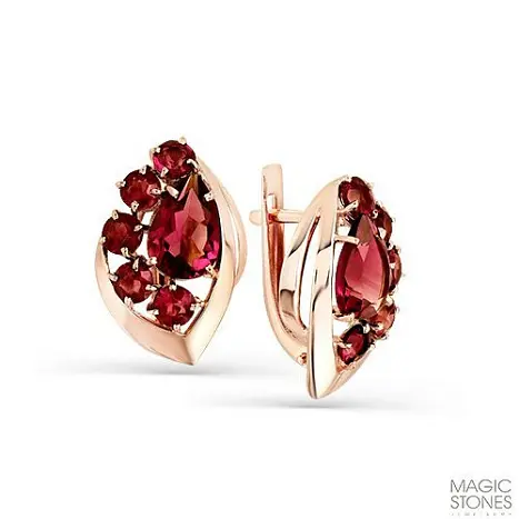 Серьги с английским замком из красного золота