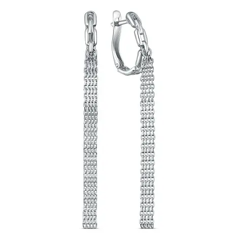 Серьги подвесные из серебра