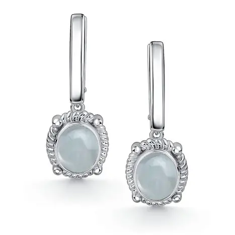 Серьги подвесные из серебра