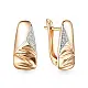 Серьги с английским замком из красного золота