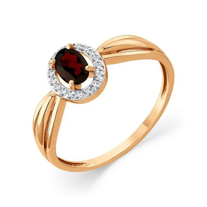 Кольцо декоративное из красного золота