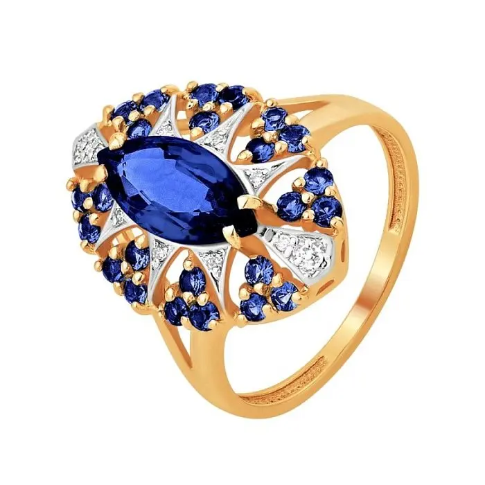 Кольцо декоративное из красного золота