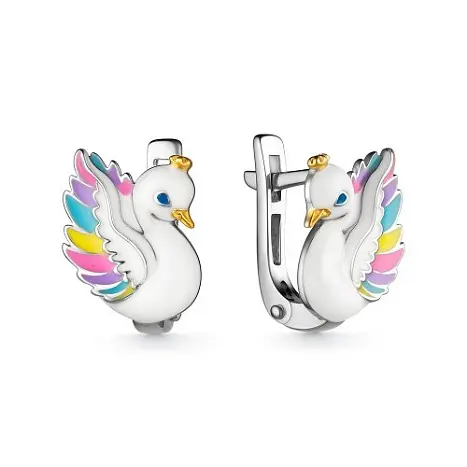 Серьги детские из серебра