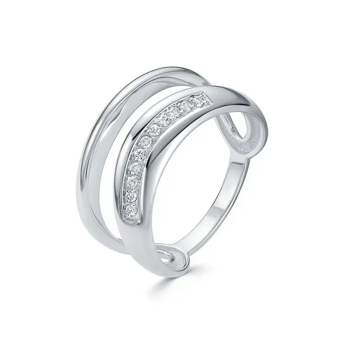 Кольцо декоративное из белого золота