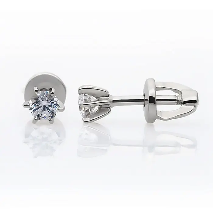 Серьги пуссеты из серебра