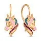 Серьги детские из красного золота