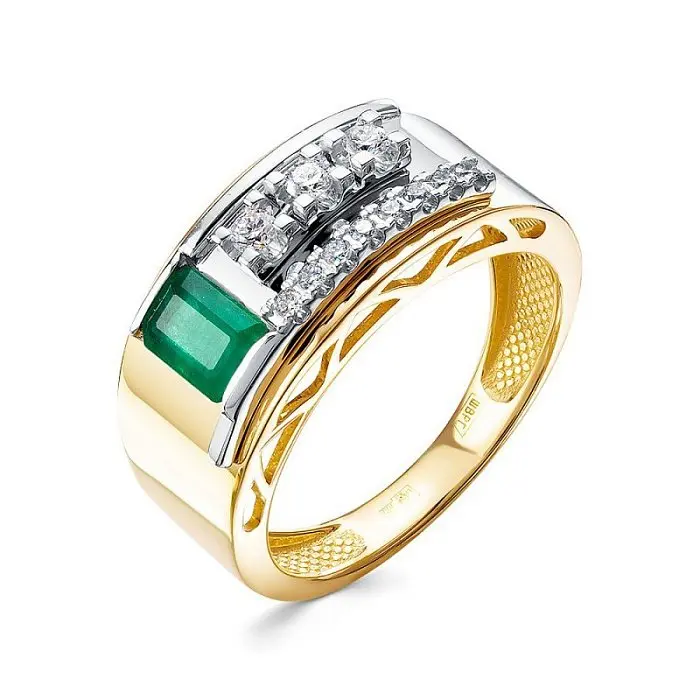 Кольцо декоративное из желтого золота