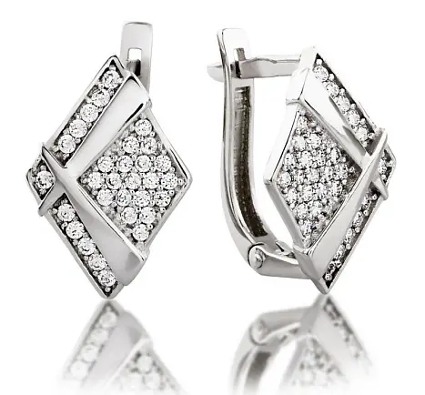 Серьги с английским замком из серебра