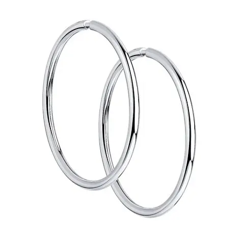 Серьги конго из серебра
