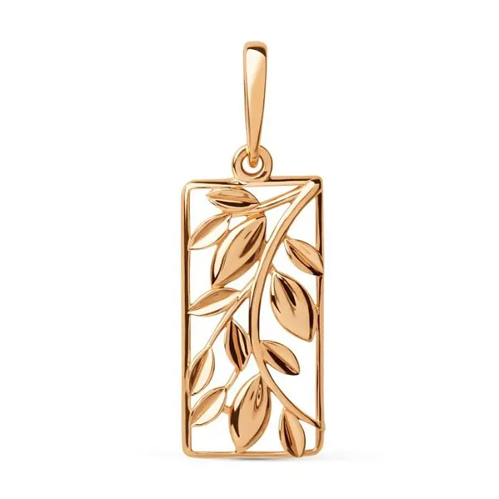 Подвеска декоративная из красного золота