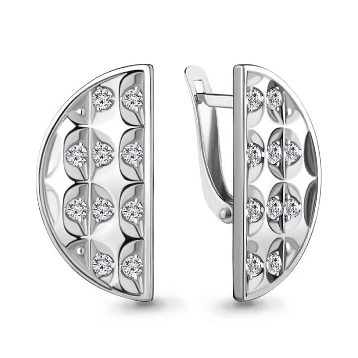 Серьги с английским замком из серебра