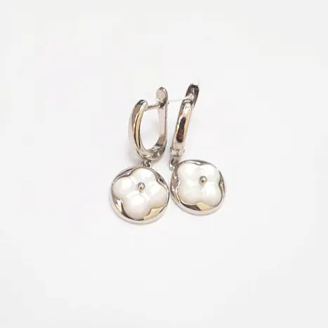 Серьги подвесные из серебра