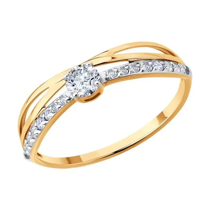 Кольцо декоративное из красного золота