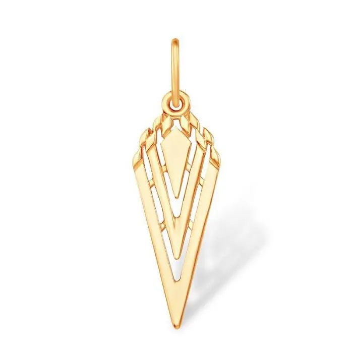 Подвеска декоративная из красного золота