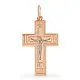 Подвеска крест из комбинированного золота