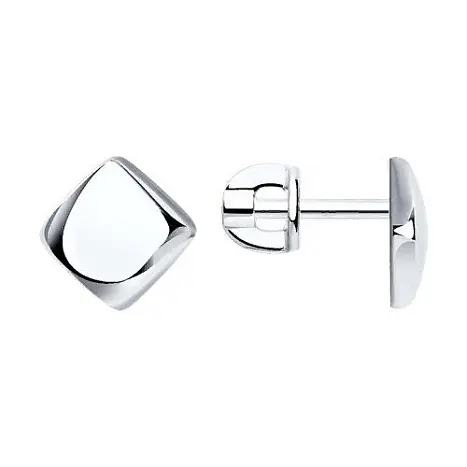 Серьги пуссеты из серебра