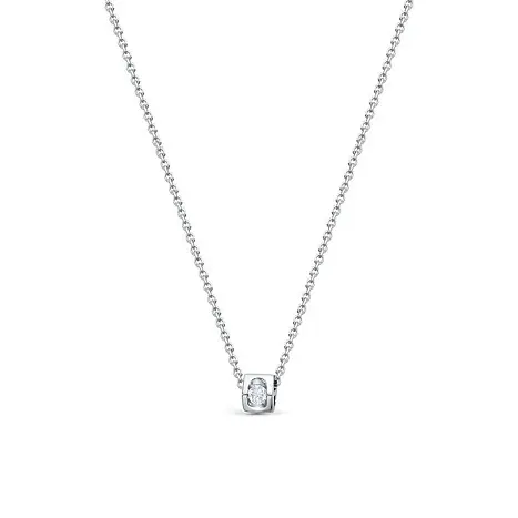 Цепь колье из белого золота