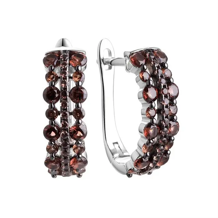 Серьги с английским замком из серебра