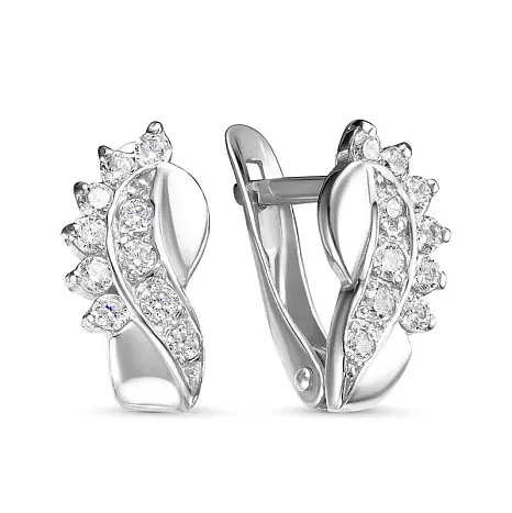 Серьги с английским замком из серебра