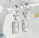 Серьги подвесные из серебра