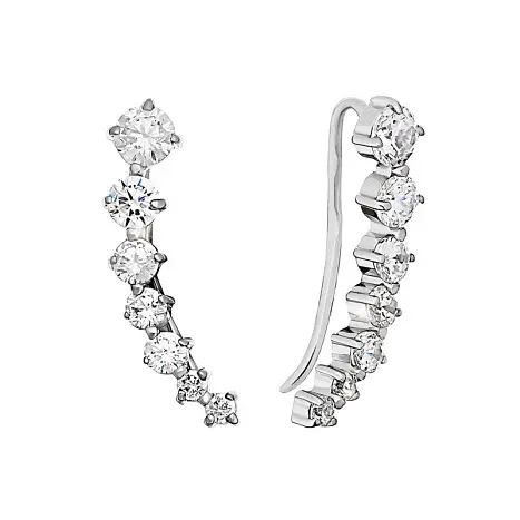 Серьги зажимы из серебра