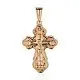 Подвеска крест из красного золота