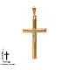 Подвеска крест из комбинированного золота