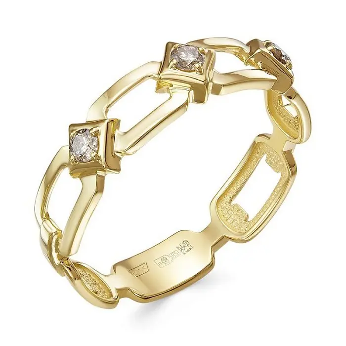 Кольцо декоративное из желтого золота