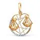 Подвеска знак зодиака из красного золота