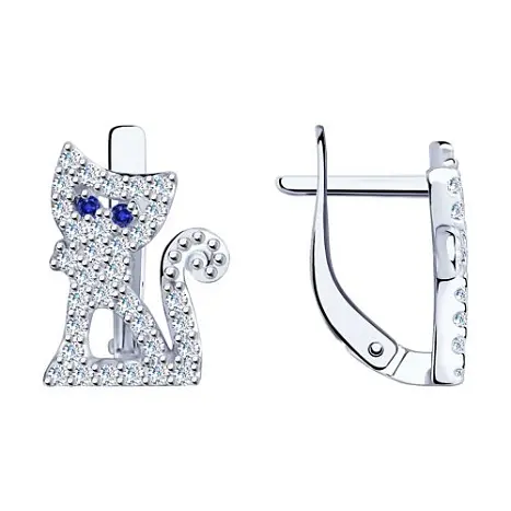 Серьги детские из серебра