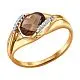 Кольцо декоративное из красного золота