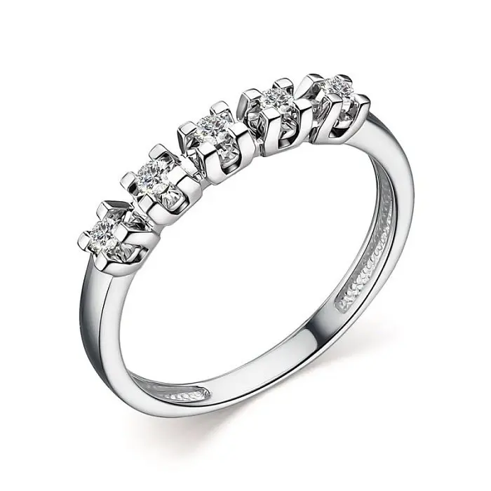 Кольцо декоративное из белого золота