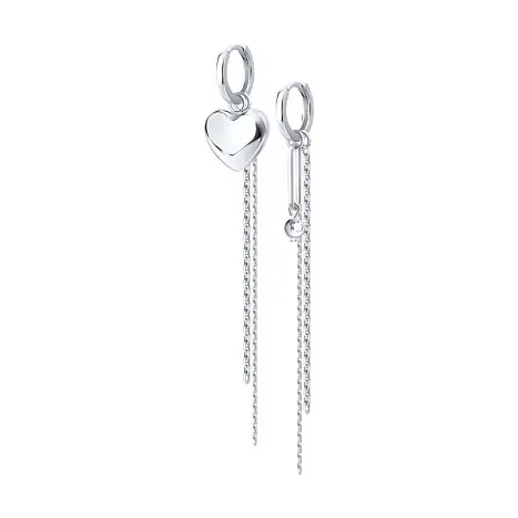Серьги конго из серебра