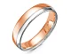 Кольцо обручальное из комбинированного золота