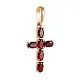 Подвеска декоративный крест из красного золота