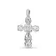 Подвеска крест из белого золота