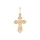 Подвеска крест из красного золота