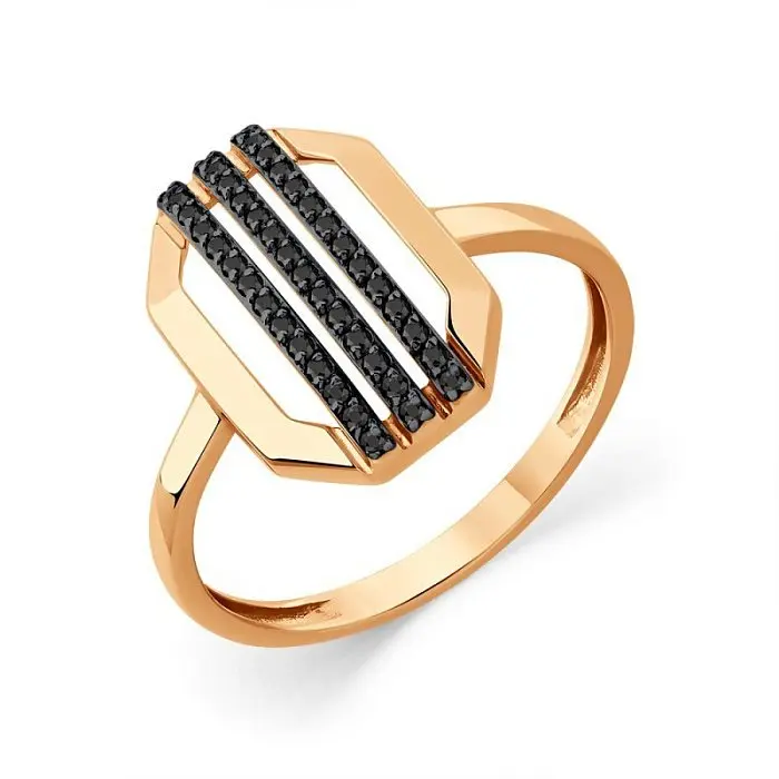 Кольцо декоративное из красного золота