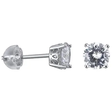 Серьги пуссеты из серебра