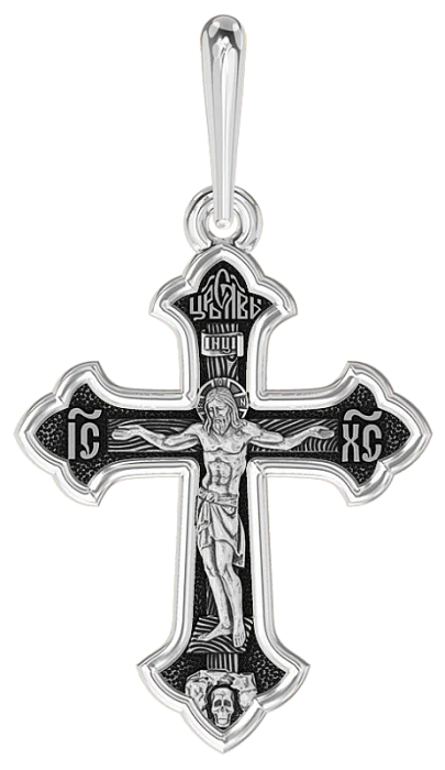 Подвеска крест из серебра