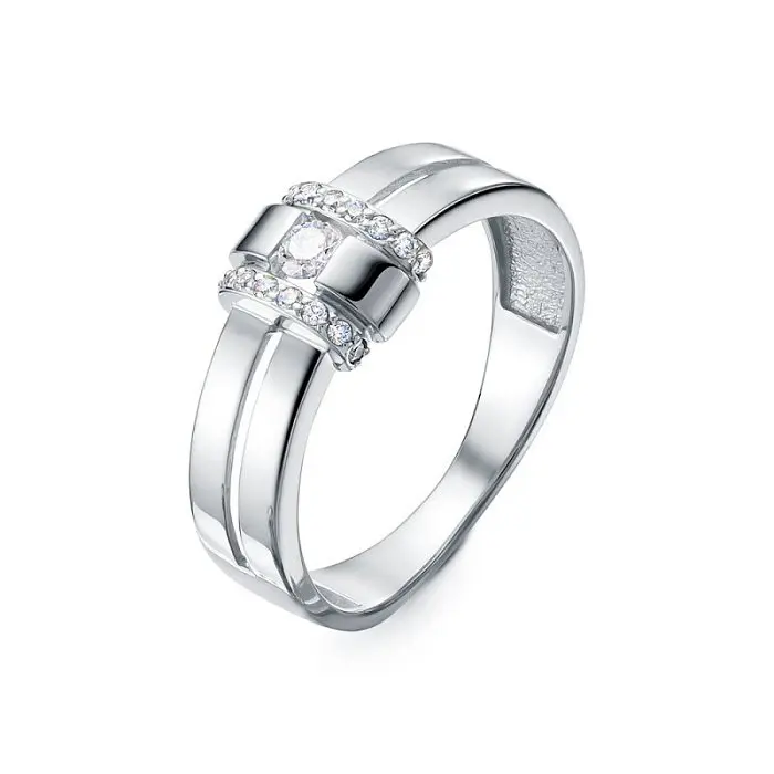 Кольцо декоративное из белого золота