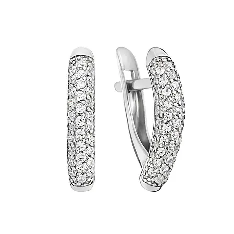 Серьги с английским замком из серебра