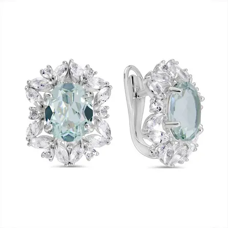 Серьги с английским замком из серебра