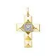 Подвеска декоративный крест из желтого золота