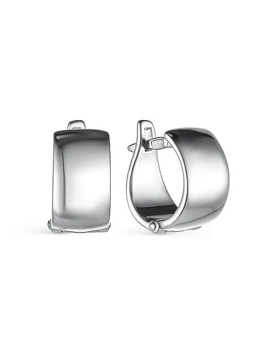 Серьги с английским замком из серебра