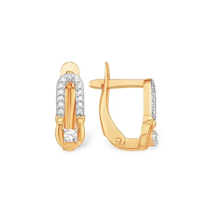Серьги детские из красного золота