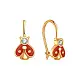 Серьги детские из красного золота
