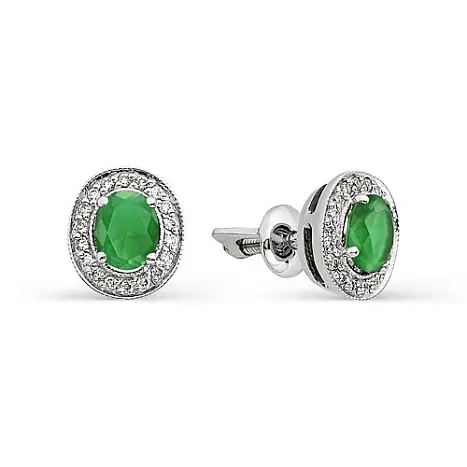 Серьги пуссеты из серебра